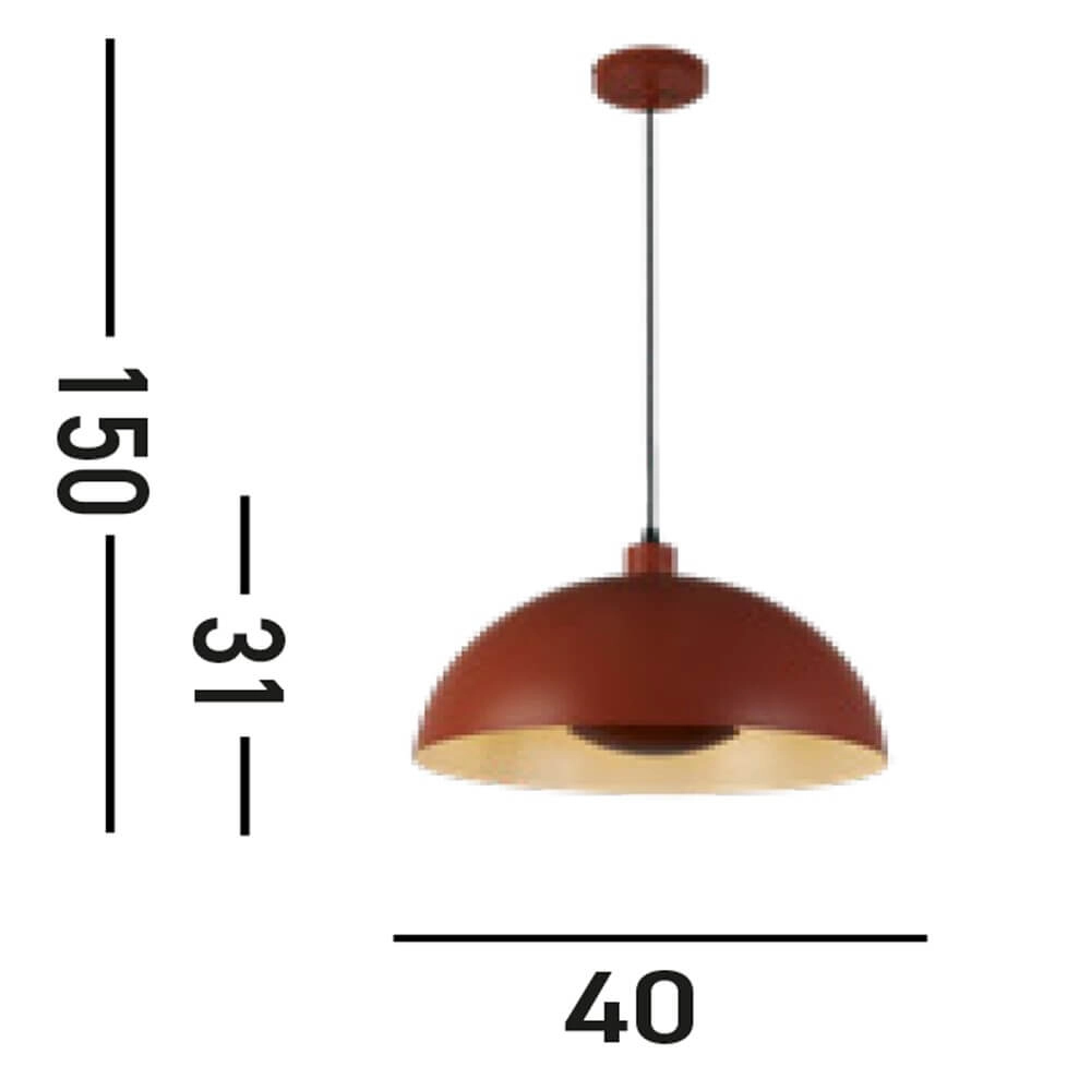 Oranje hanglamp Mars kap 31cm hoog Searchlight 5053423274317