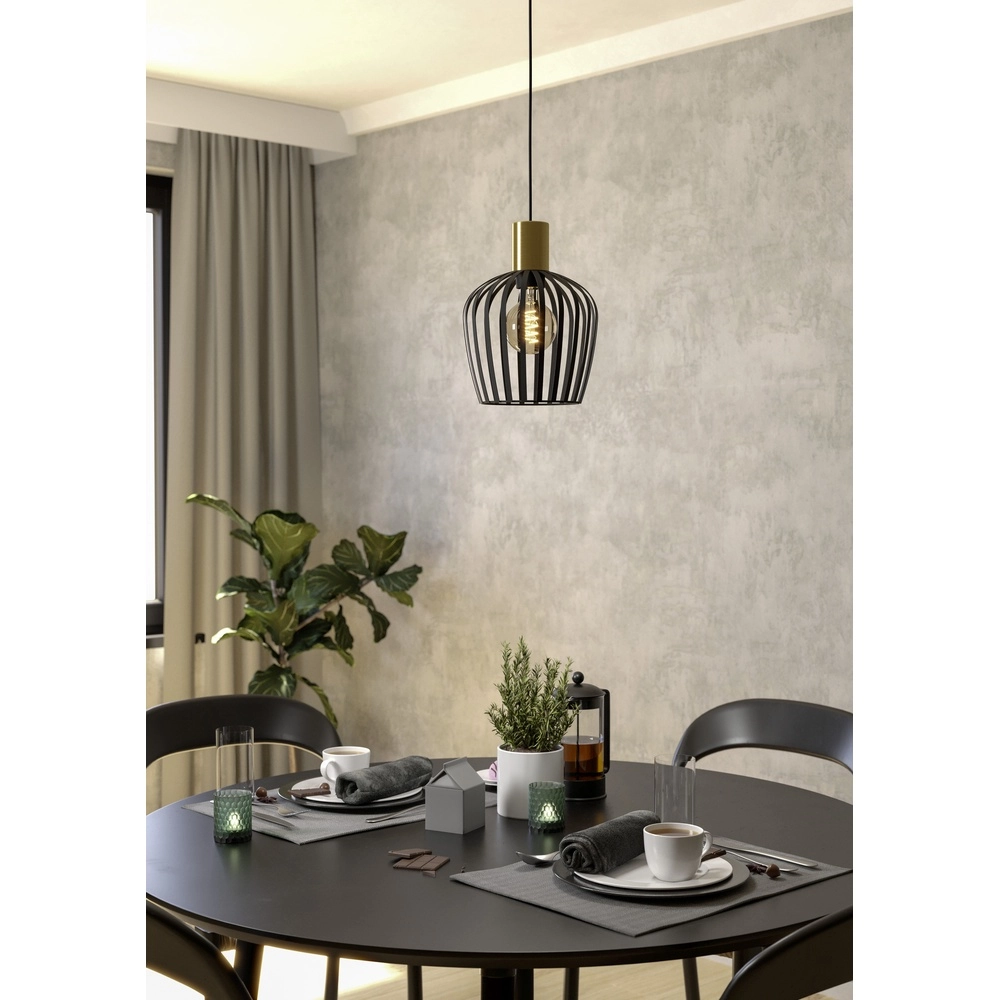 Hanglamp Empoli zwart met goud - Ø 20cm Eglo 9008606299881
