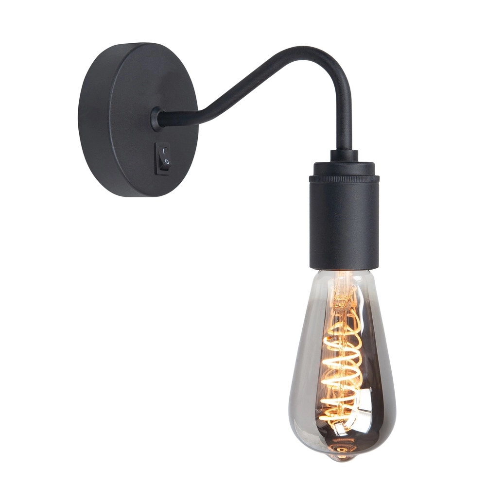 Wandlamp Collo zwart met schakelaar Wandlamp Collo zwart met schakelaar