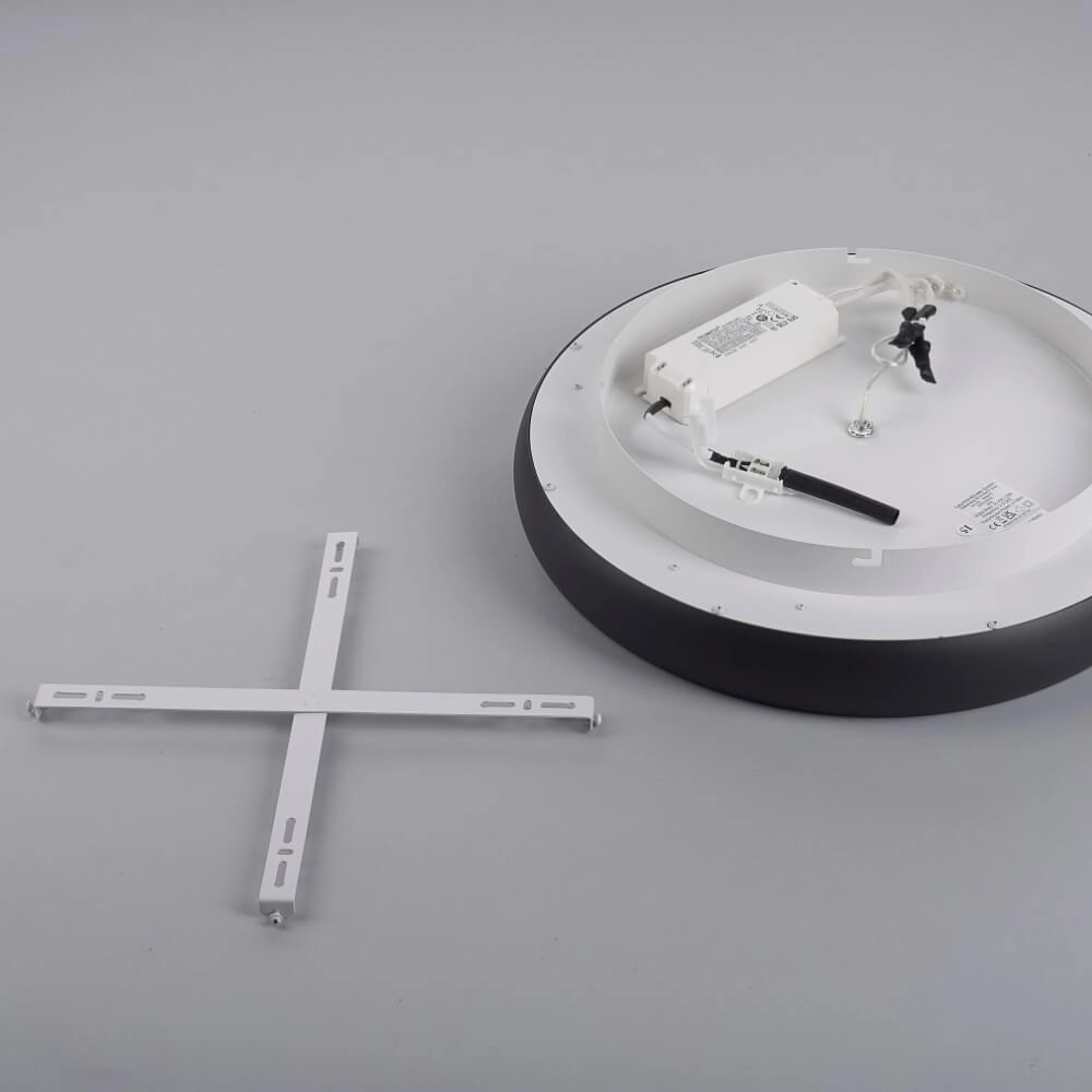 Ronde plafondlamp Vertigo zwart Ø 46,5cm Just Light 4043689994723