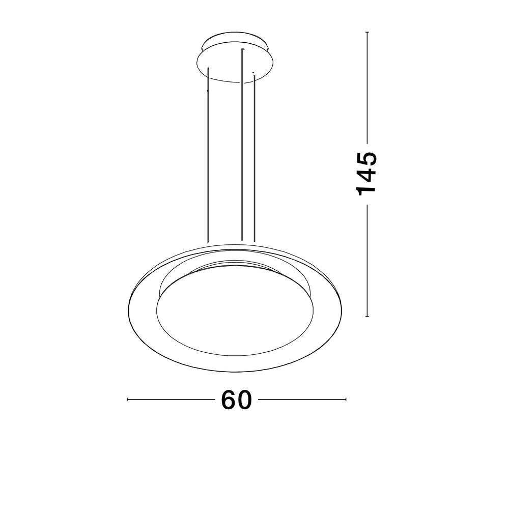 Moderne hanglamp Epos Ø 60cm wit Lyora 5212017463241