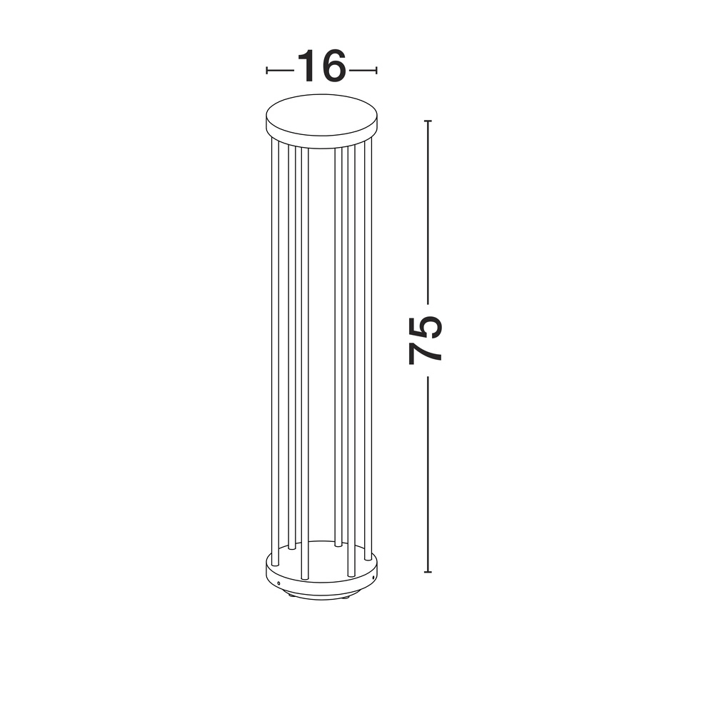 Tuinlamp design Nereus L antraciet Lyora 5212017449498