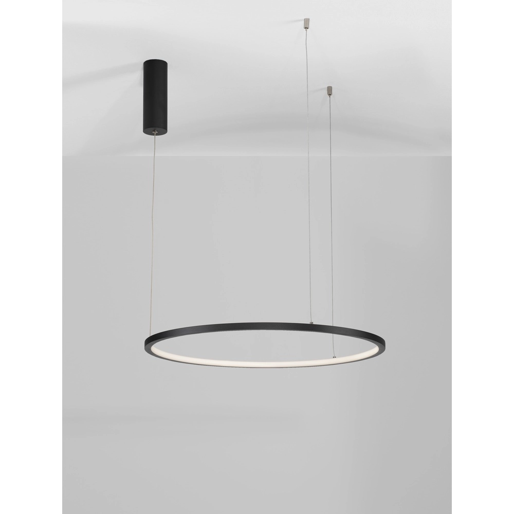 Round pendant lamp Tarquin black Ø 60cm Lyora 5212017438263