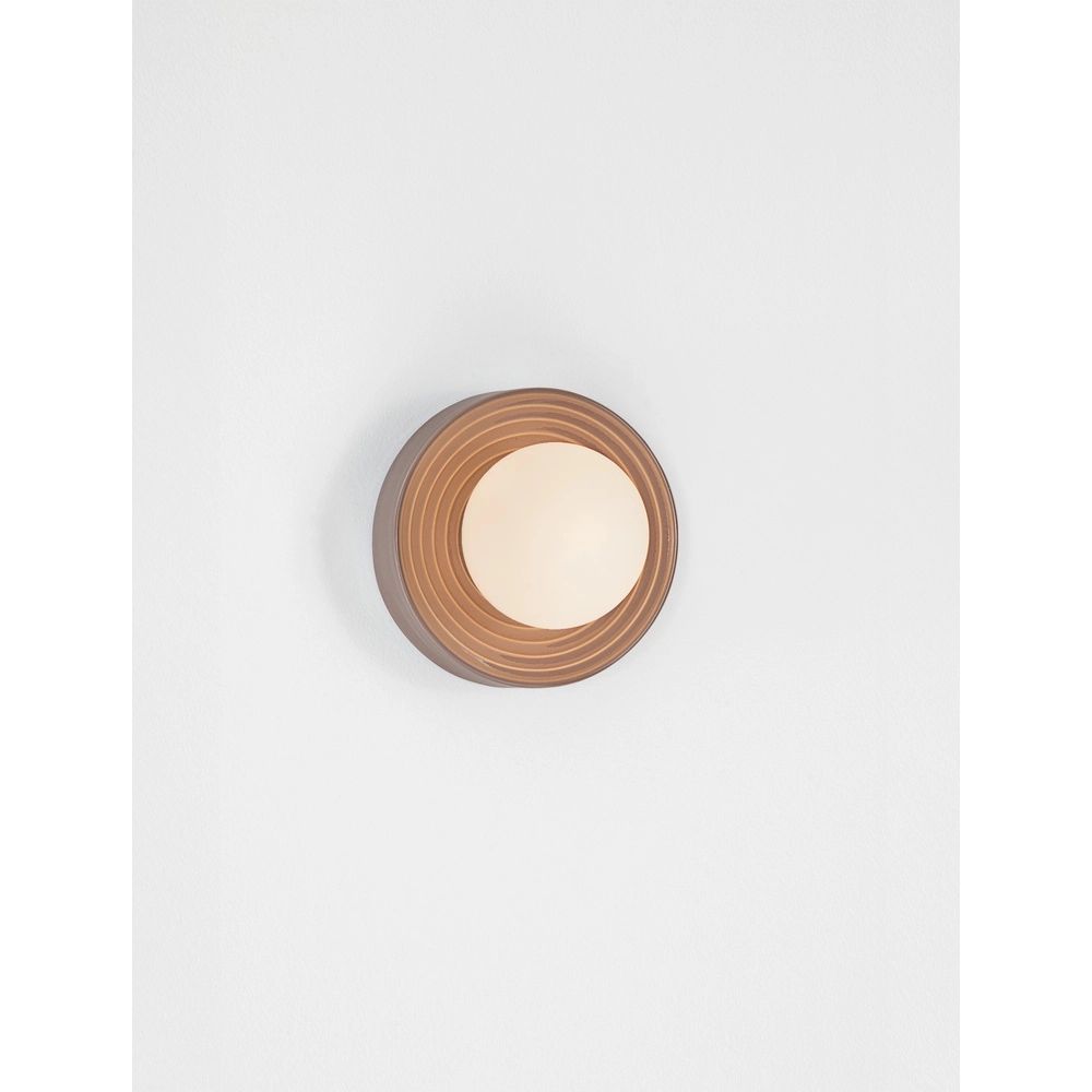 Wandlamp Orbique mokka bruin Ø 16cm Lyora 5212017483911