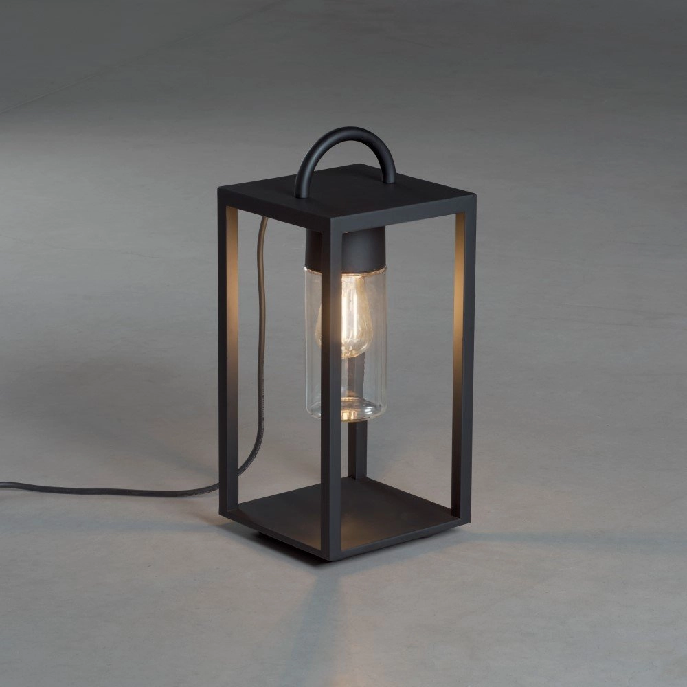 Terraslamp Bologna 45cm zwart met helder glas KonstSmide 7318307532753