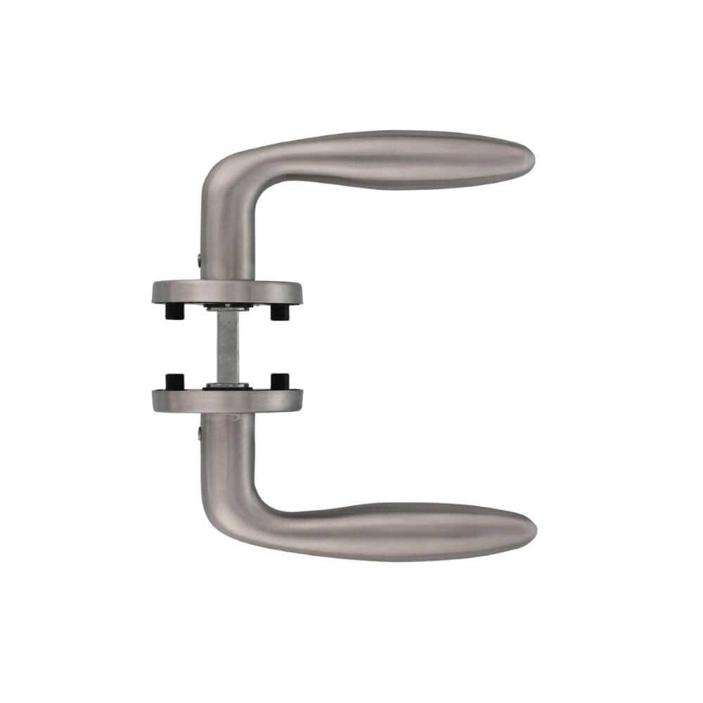 Deurklink Jupiter op rozet RVS Intersteel 8714186087640
