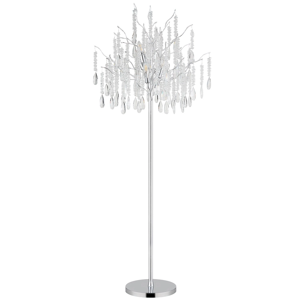 Vloerlamp Kinga zilvergrijs Ø 55cm Globo 9007371570010