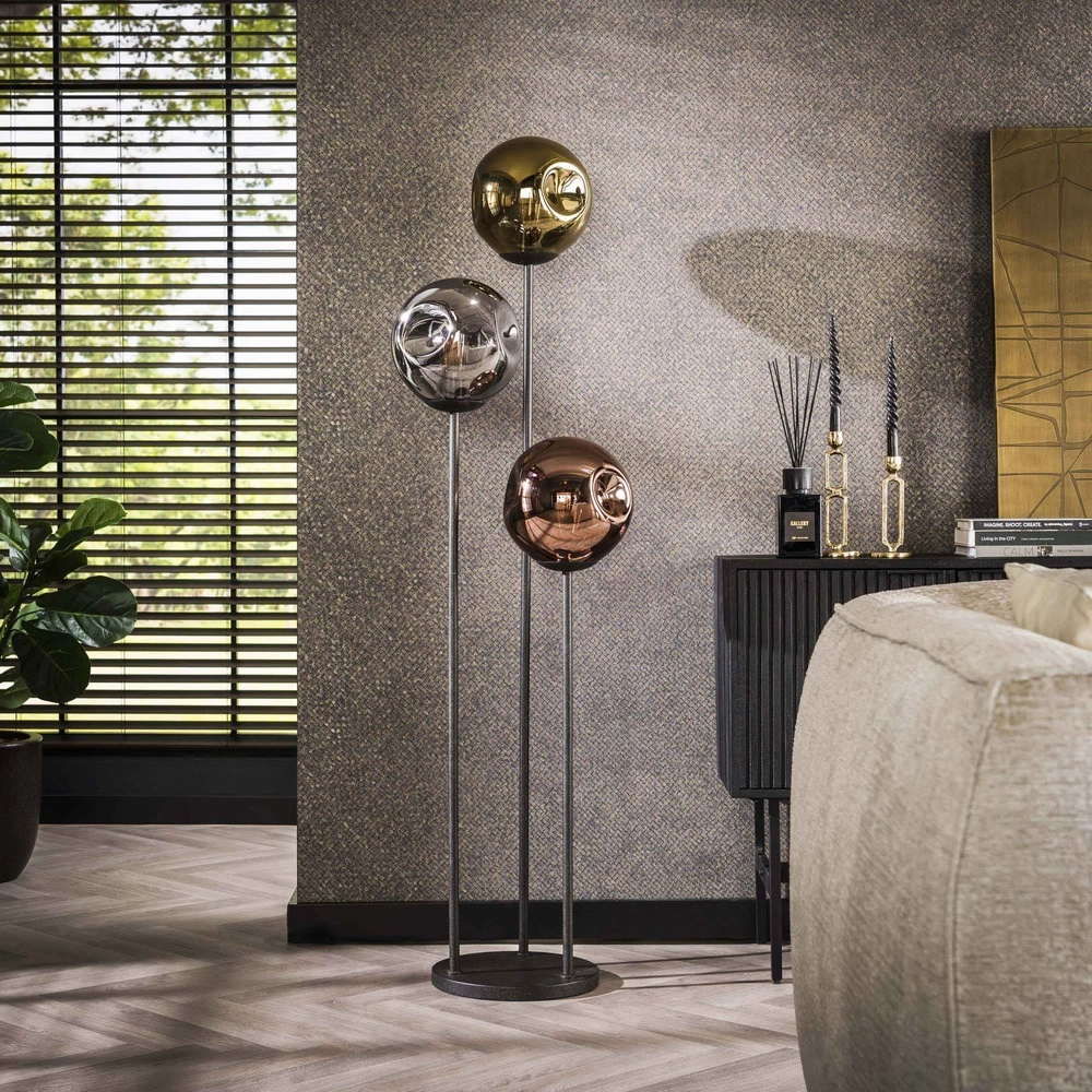 Glazen vloerlamp Stellar 3-lichts Lyora 8716803511606