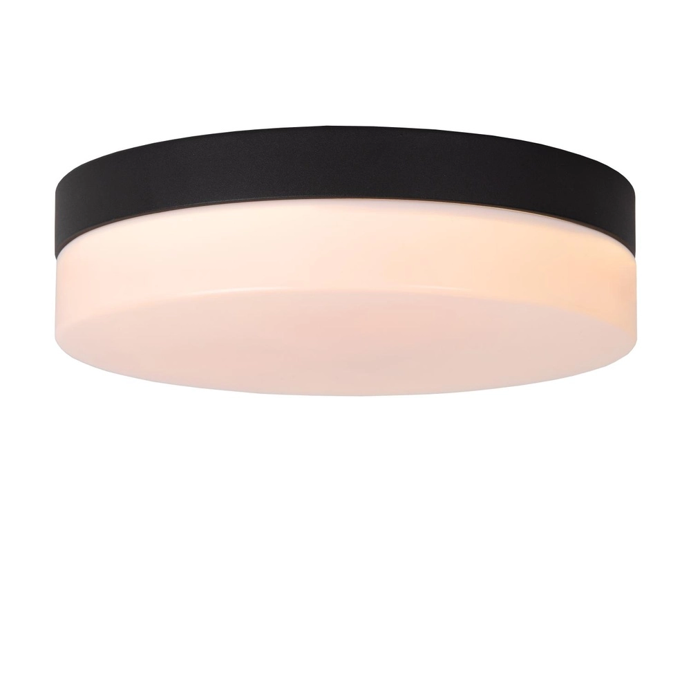Plafonniere Biskit Ø 23cm - IP44 zwart Lucide 5411212792136