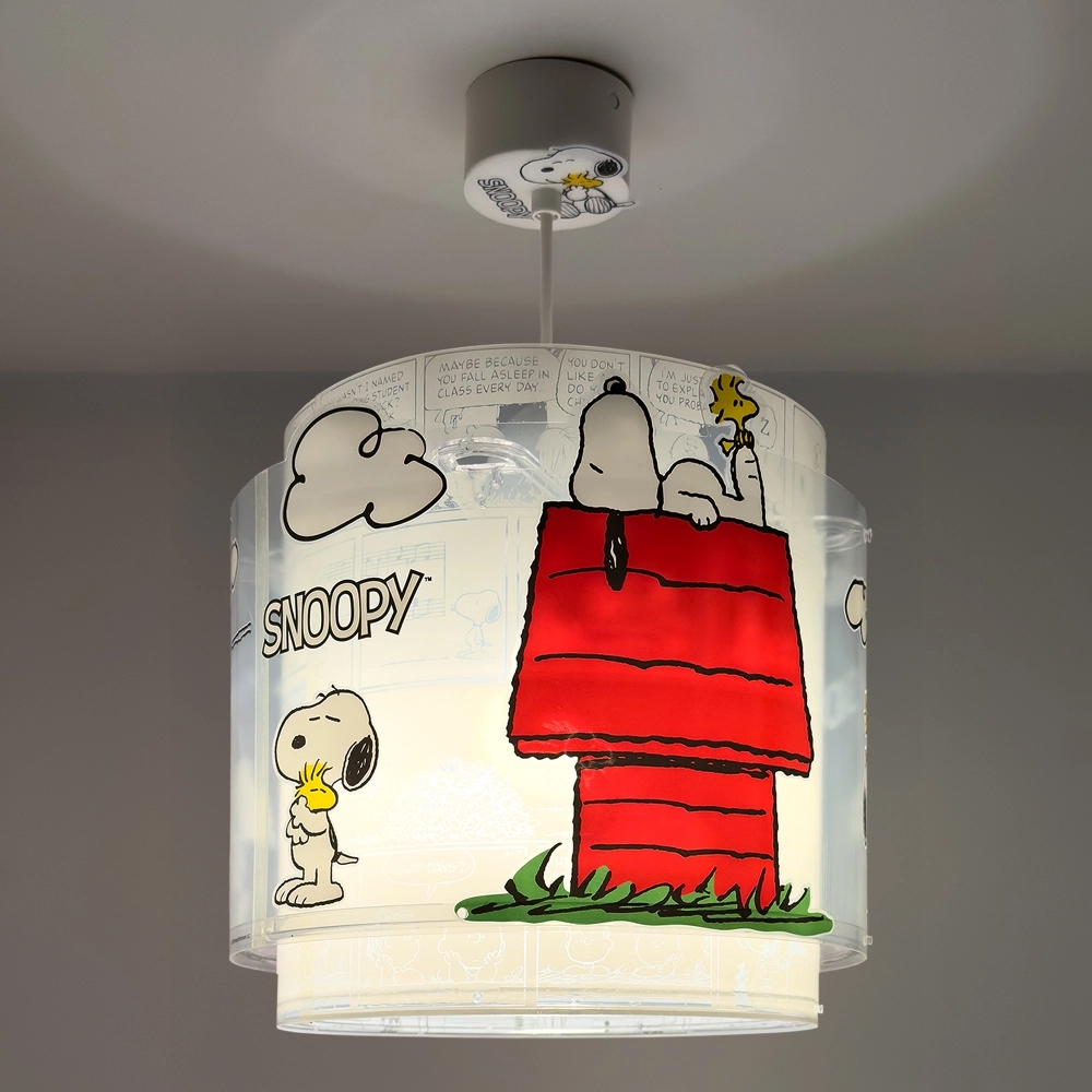 Hanglamp Snoopy wit met rood Dalber 8420406763026