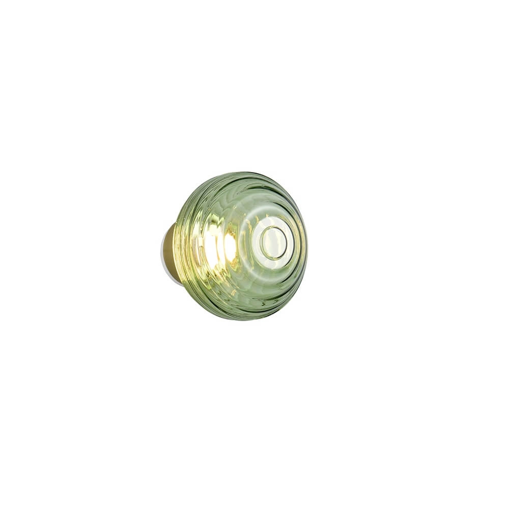 Wandlamp Earl groen glas oplaadbaar