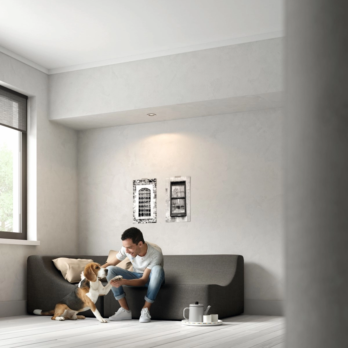 Richtbare inbouwspot Donegal GU10 rond 9cm nikkel Philips 8718696160831