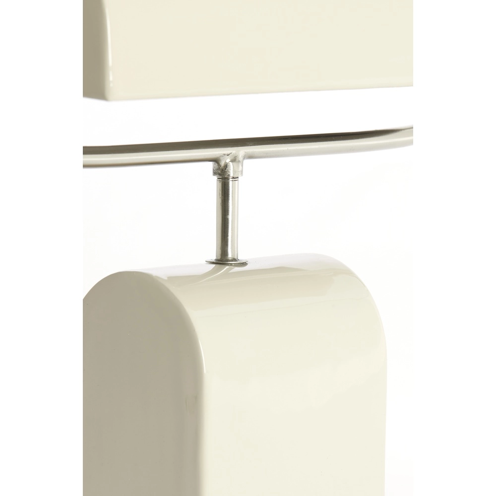 Crème bureaulamp Cardona met nikkel - 1x E27 Light & Living 8717807816254