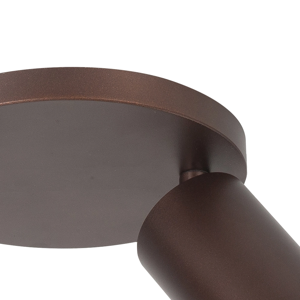 Opbouwspot Mila 2-lichts rond choco Highlight 8718379050404