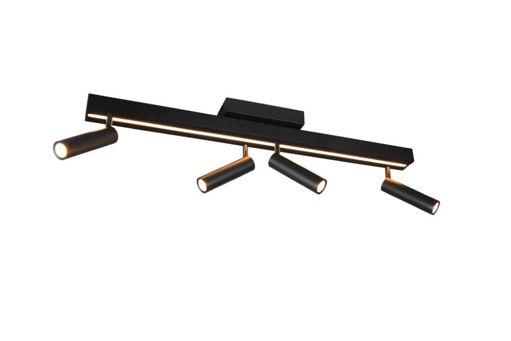 4-lichts led spot Zeno zwart Trio 4017807622904