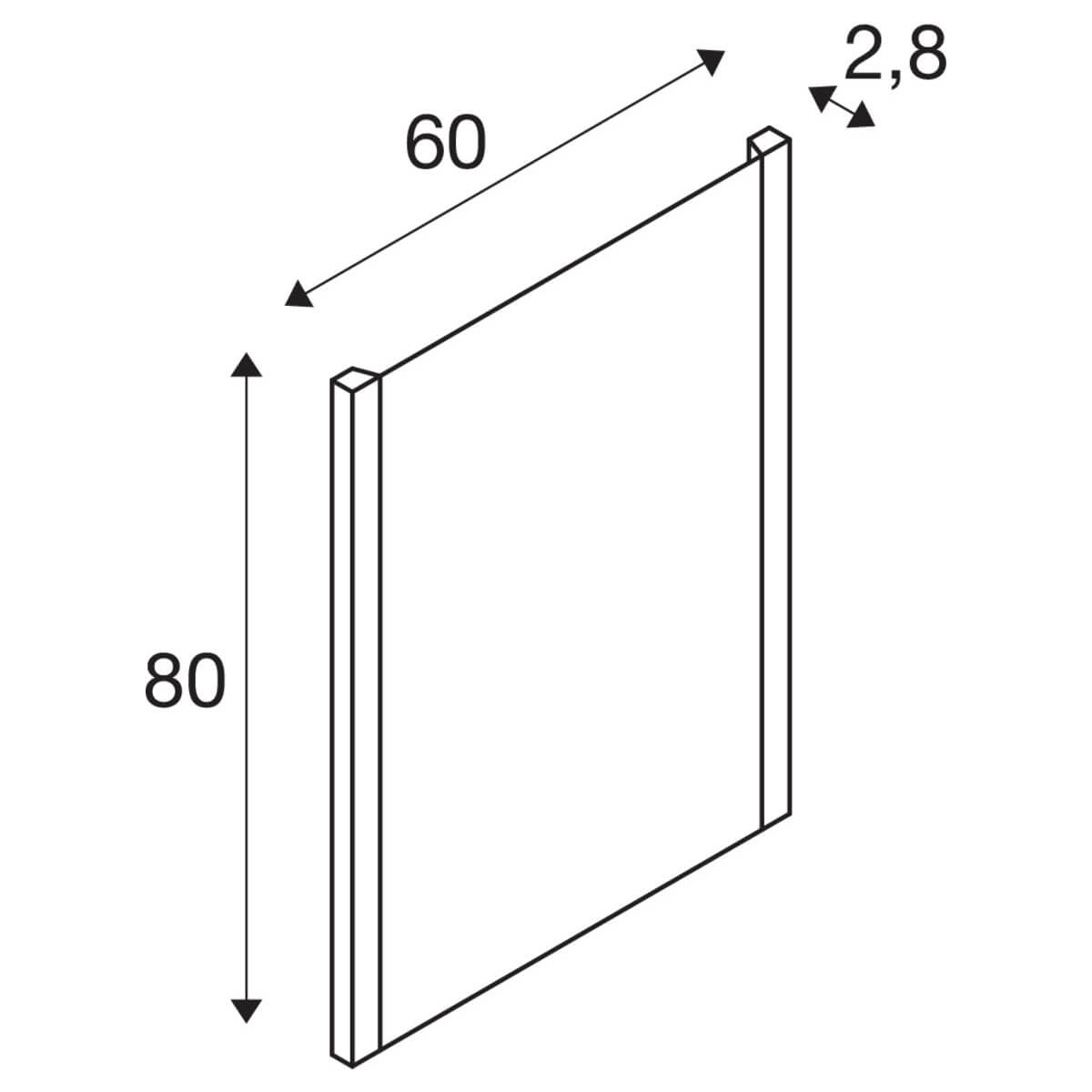 Led spiegellamp Trukko Square 4000K - 60x80cm chroom SLV 4024163248792