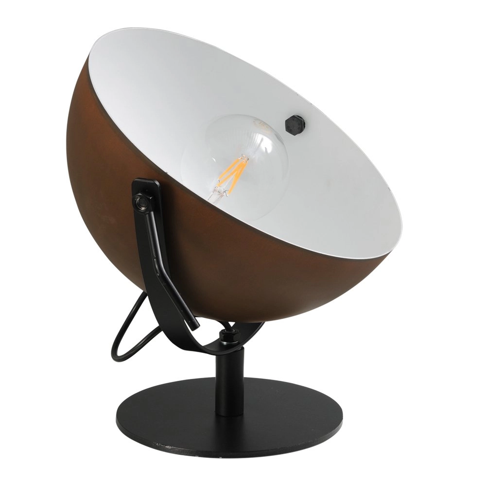 Tafellamp Industria zwart met roestbruin