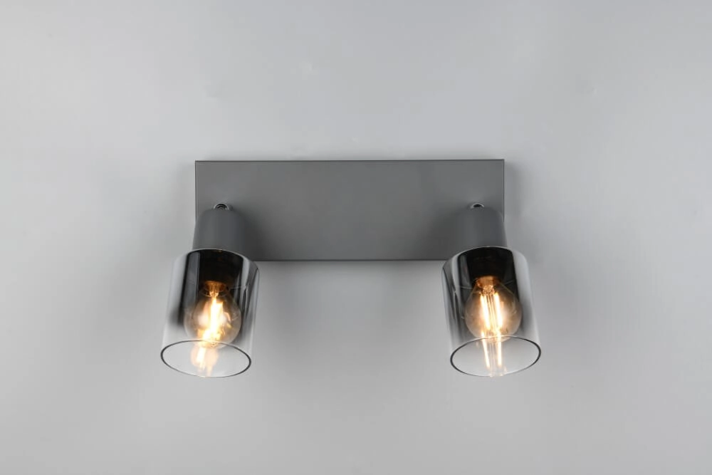 2-lichts plafondlamp Cadiz zwart Trio 4017807615760