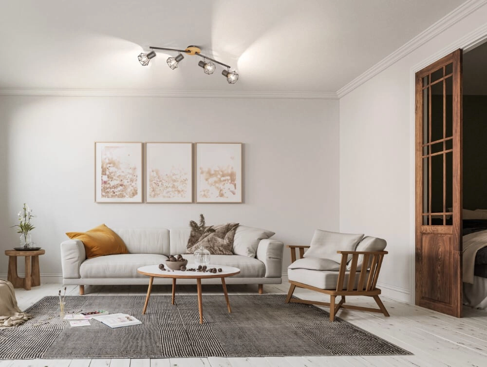 4-lichts plafondlamp Ran zwart Fischer & Honsel 4003694213868