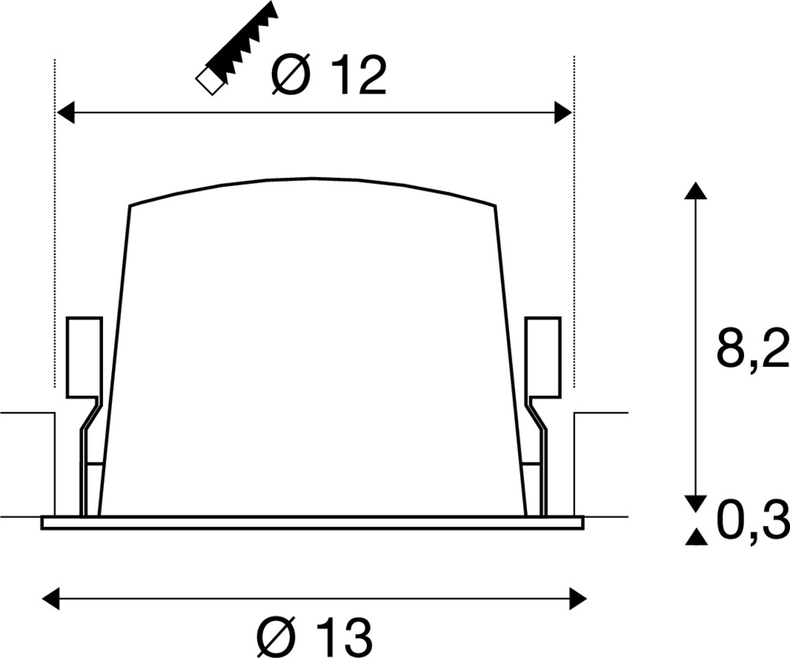 Inbouwspot Numinos L wit 4000K - 55gr SLV 4024163309462