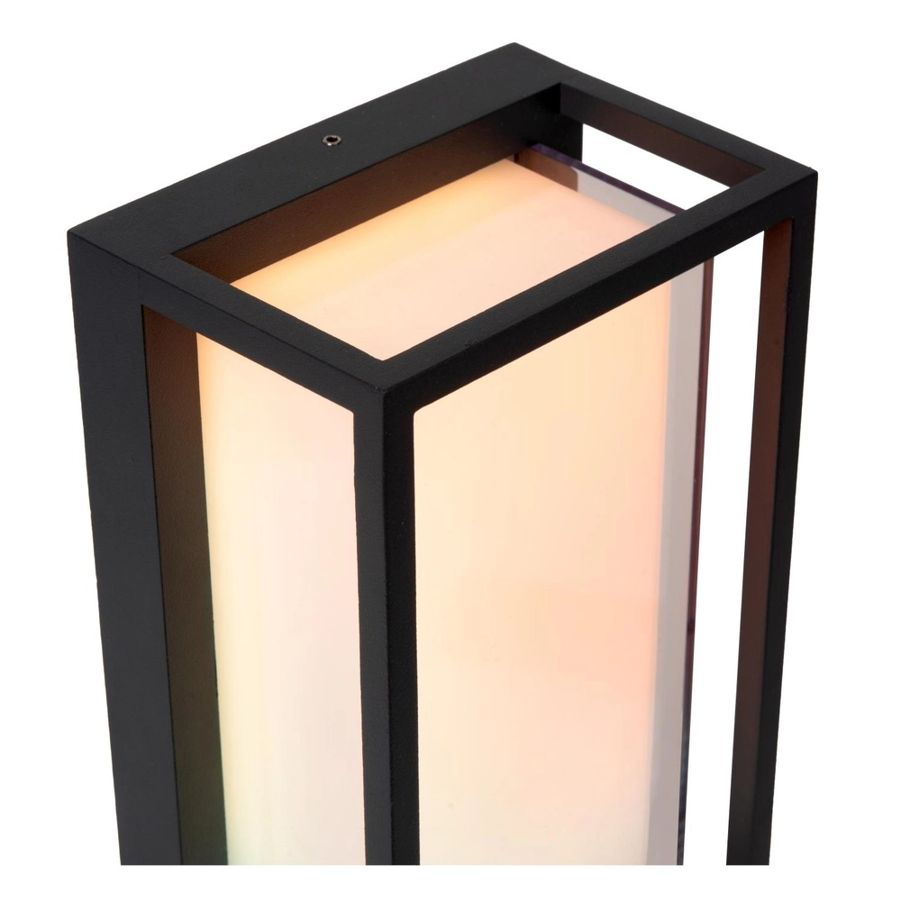 Zwarte wandlamp Quadra design Lucide 5411212690302