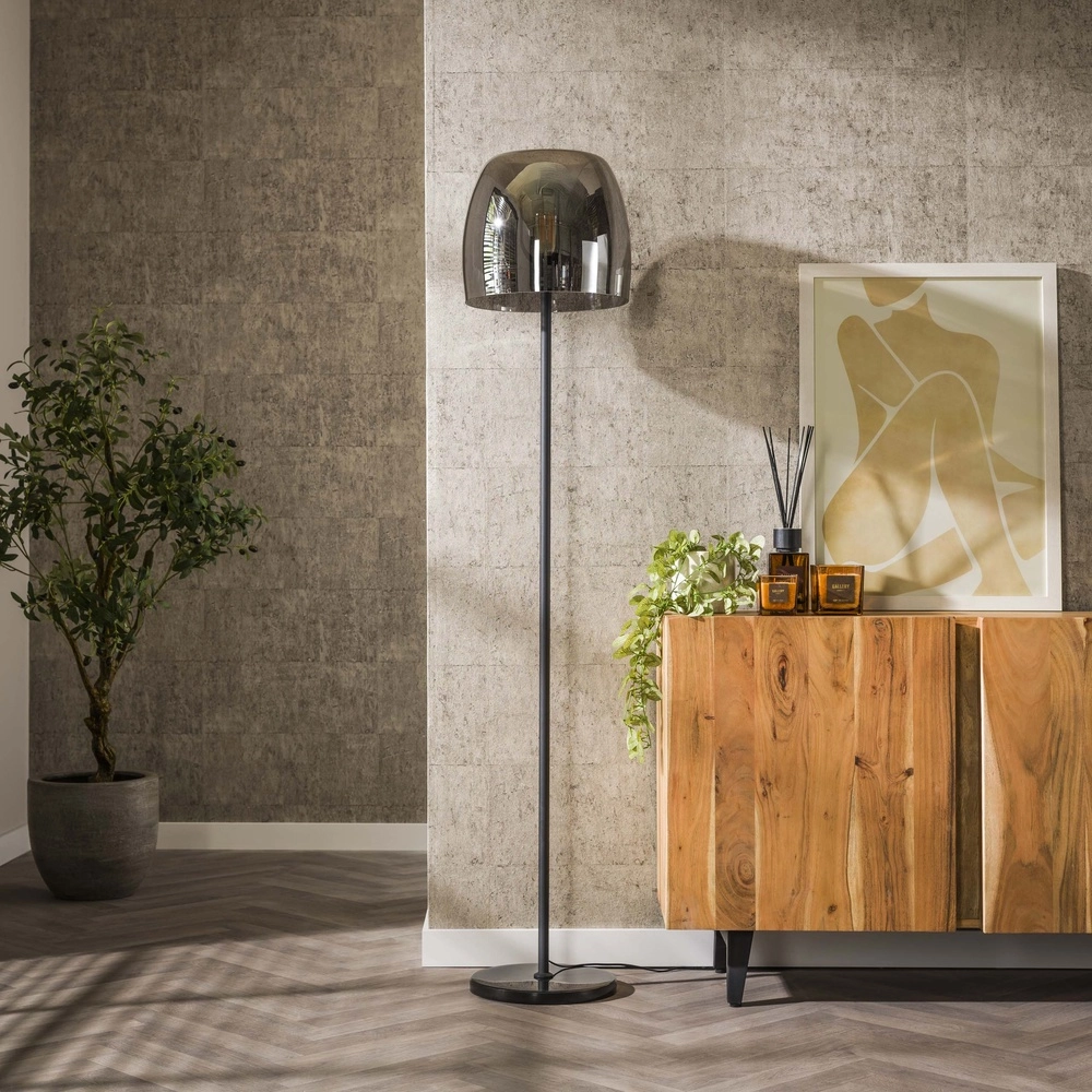 Glazen vloerlamp Drift Ø 35cm - 170cm hoog Lyora 8716803512672