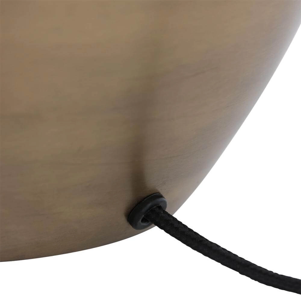 Tafellamp bol Brass brons met zwarte kap Steinhauer 8712746175561