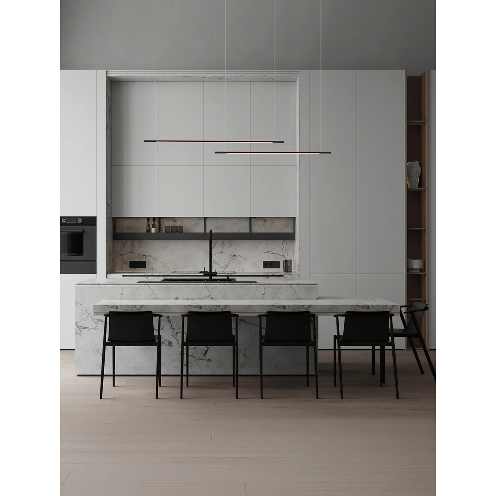 Strakke hanglamp Brillia zwart 161cm Lyora 5212017473790