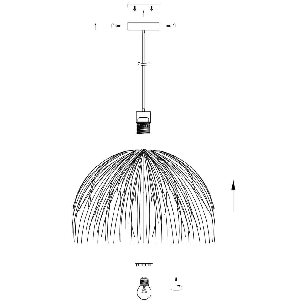 Hanglamp Grass strokleurig Steinhauer 8712746173482