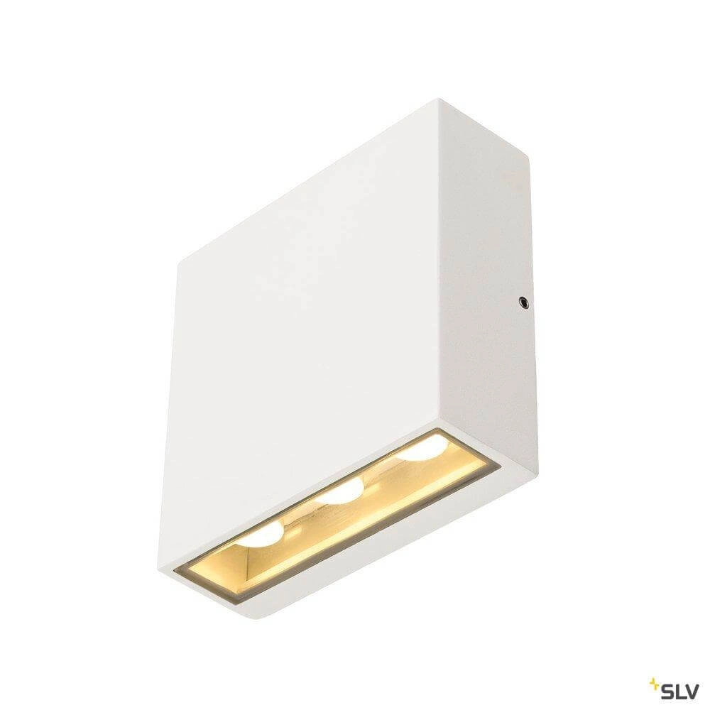 Strakke muurlamp Big Quad wit