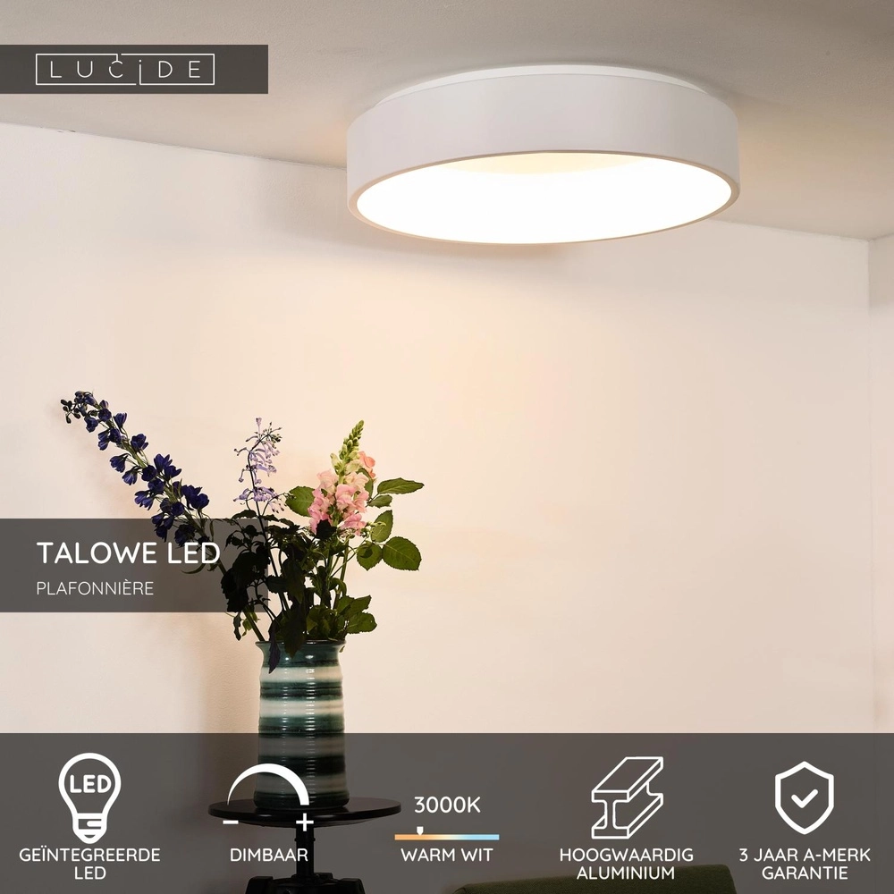 Plafonniere Talowe Led Ø 60cm wit Lucide 5411212460653