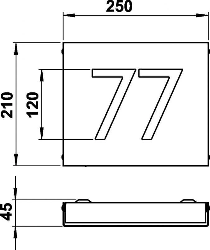 Huisnummer lamp Housel M met schemersensor Albert 4007235960129