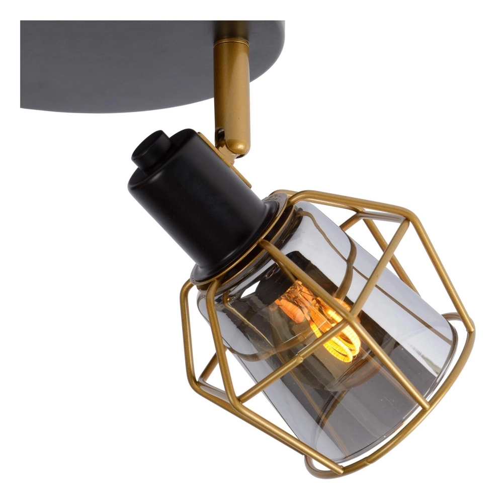Plafondlamp Nila 3-lichts zwart Lucide 5411212770998