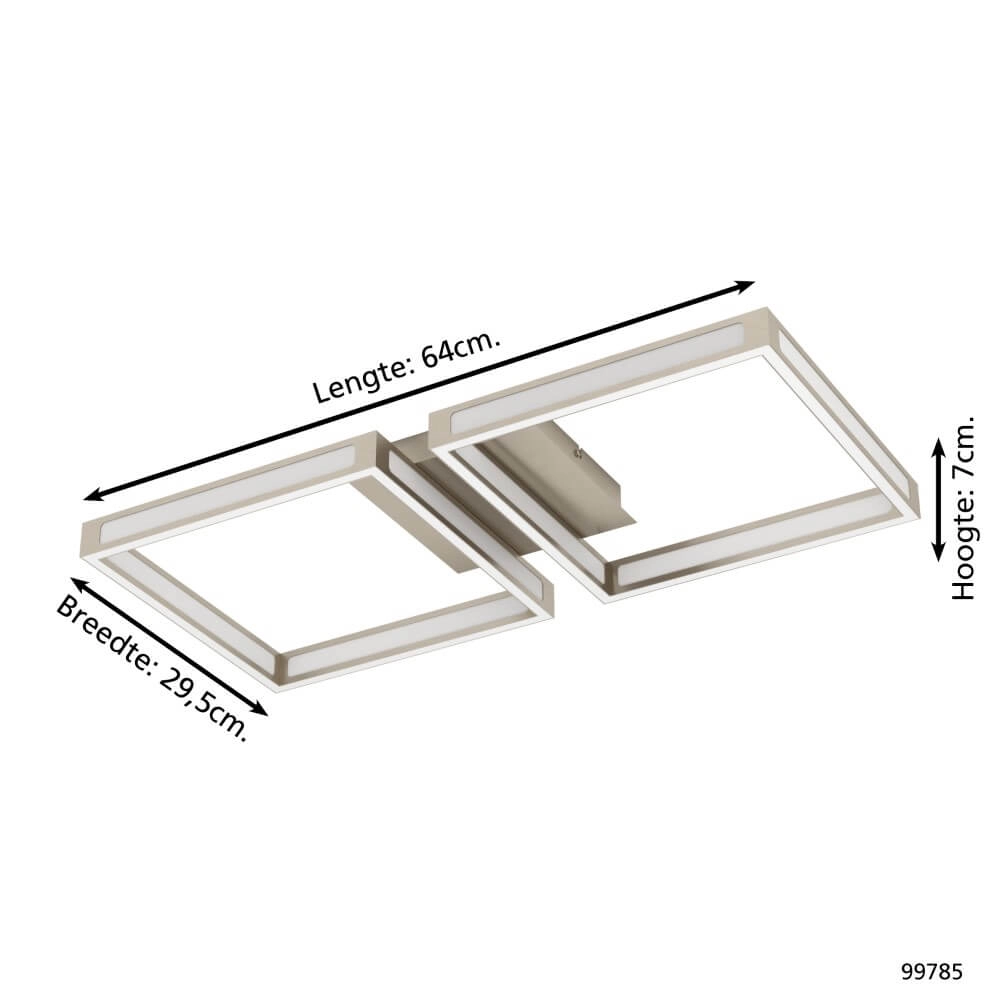 RVS plafondlamp Altaflor met led Eglo 9002759997854