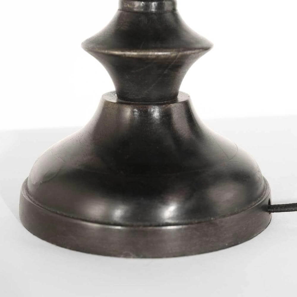 Tafellamp Bois zwart met kap lichtblauw Steinhauer 8712746175264