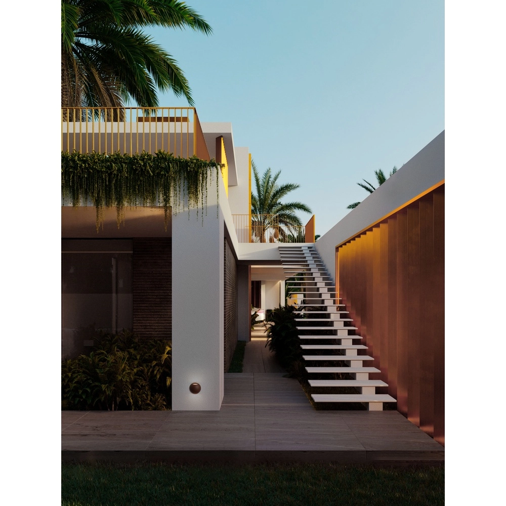 Wandlamp Passo dubbel roestbruin Lyora 5212017478672