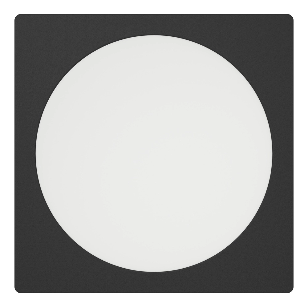 Inbouw lamp Fueva 6 vierkant - zwart - 21,6x21,6cm