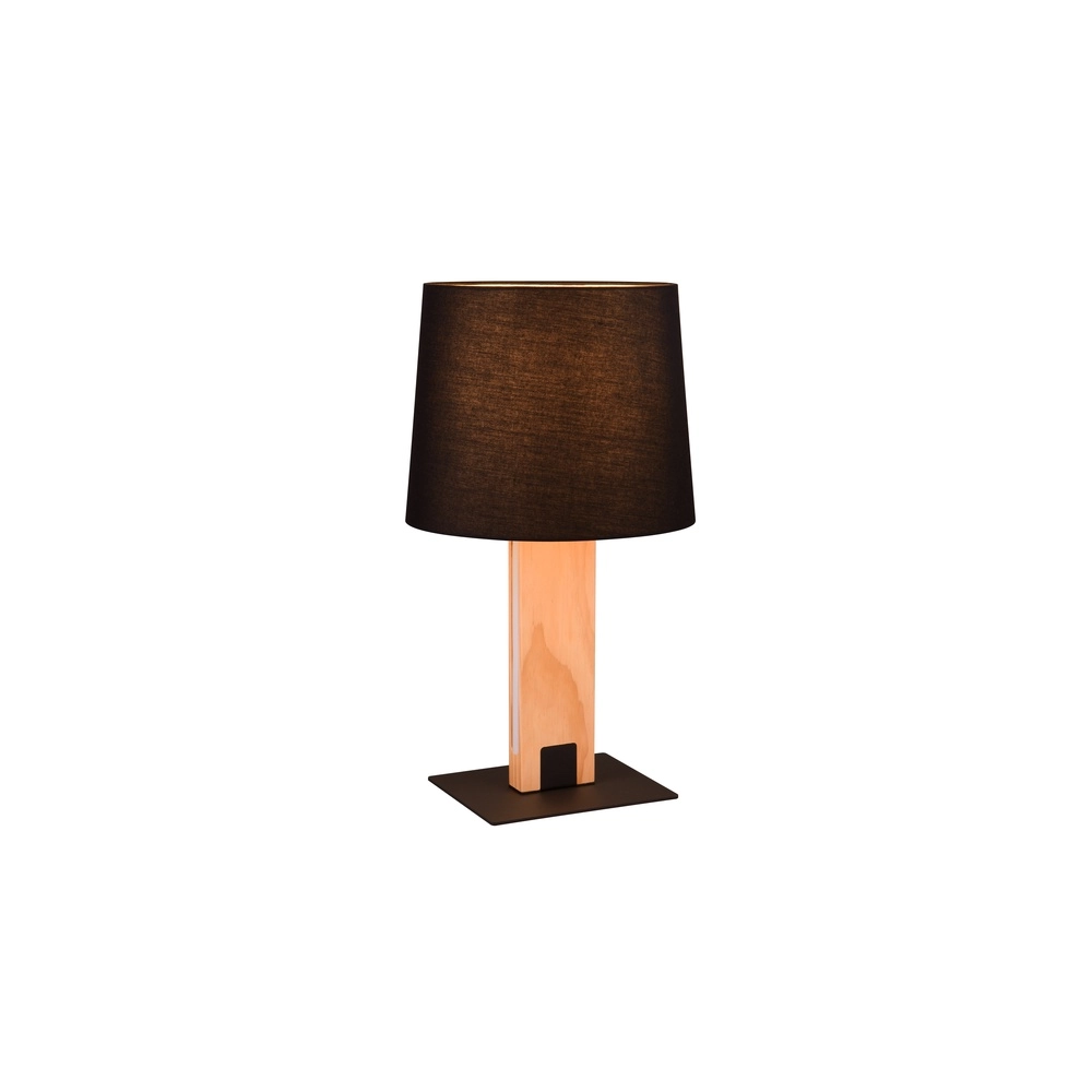 Tafellamp Rahul design zwart met hout Trio 4017807600469