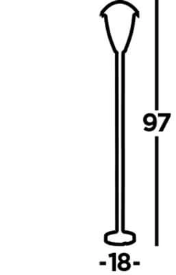 Staande buitenlamp Bluebel 97cm zwart Searchlight 5053423189581