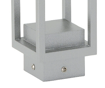 Tuinverlichting vierkant Poast 70cm - grijs Albert 4007235922806