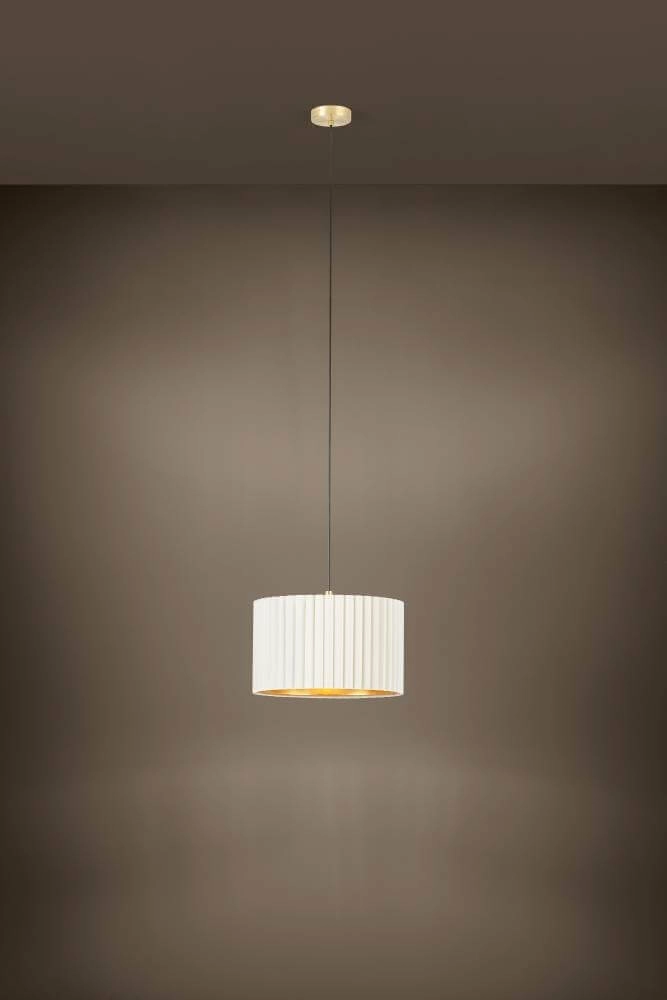 Hanglamp met kap Tamaresco wit met goud Stars of Light 9002759397654