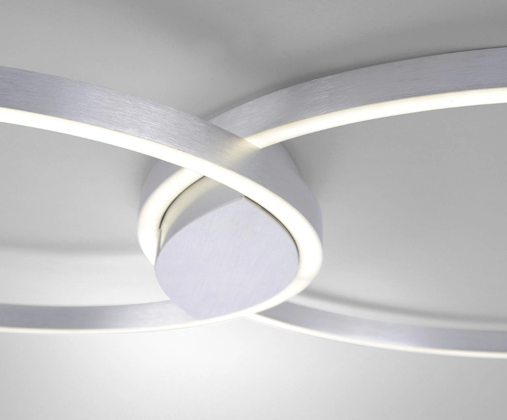 Design plafondlamp Q-Kate 2-rings 124cm grijs Paul Neuhaus 4012248333556