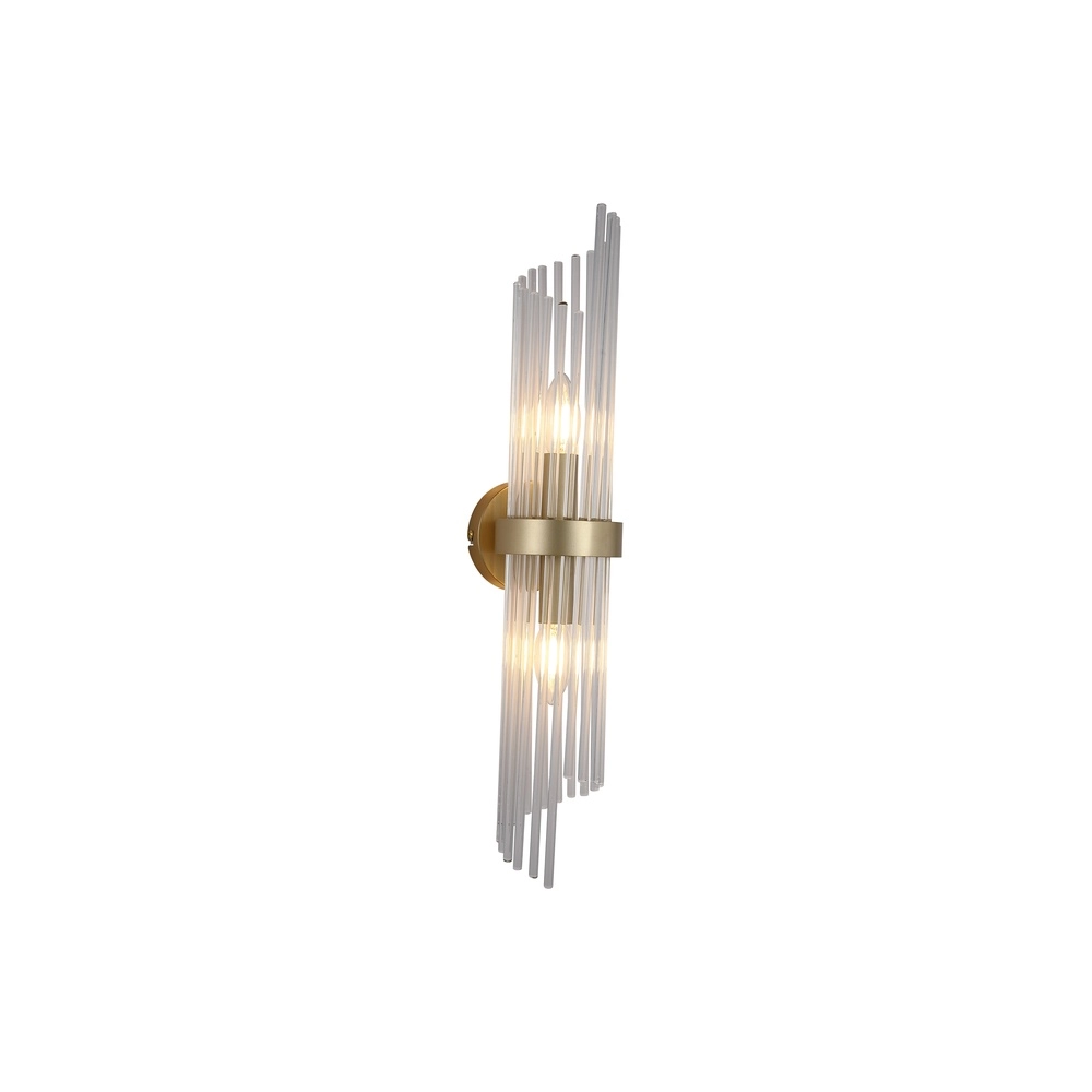 Wandlamp Lara goud met helder glas