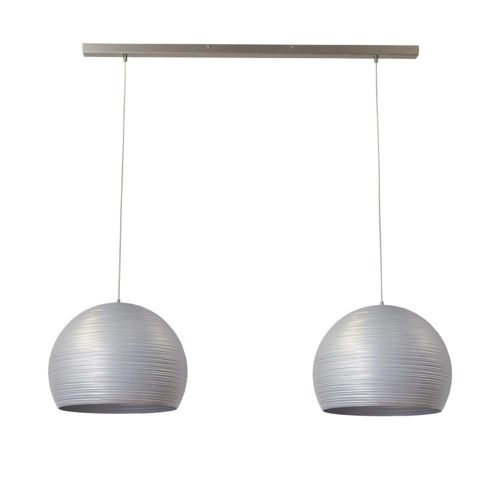 Eetkamer hanglamp Concepto 2x40 zilvergrijs Eetkamer hanglamp Concepto 2x40 zilvergrijs
