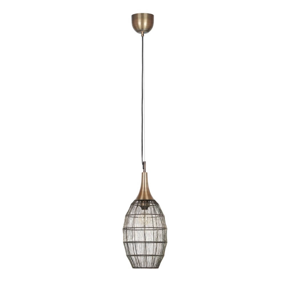 Ovale hanglamp Soraya Ø 26cm - brons Trio 4017807617443