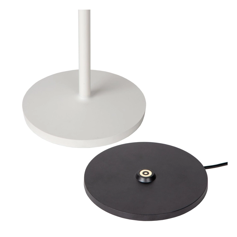 Oplaadbare tafellamp Justine wit met oplaadstation Lucide 5411212272188