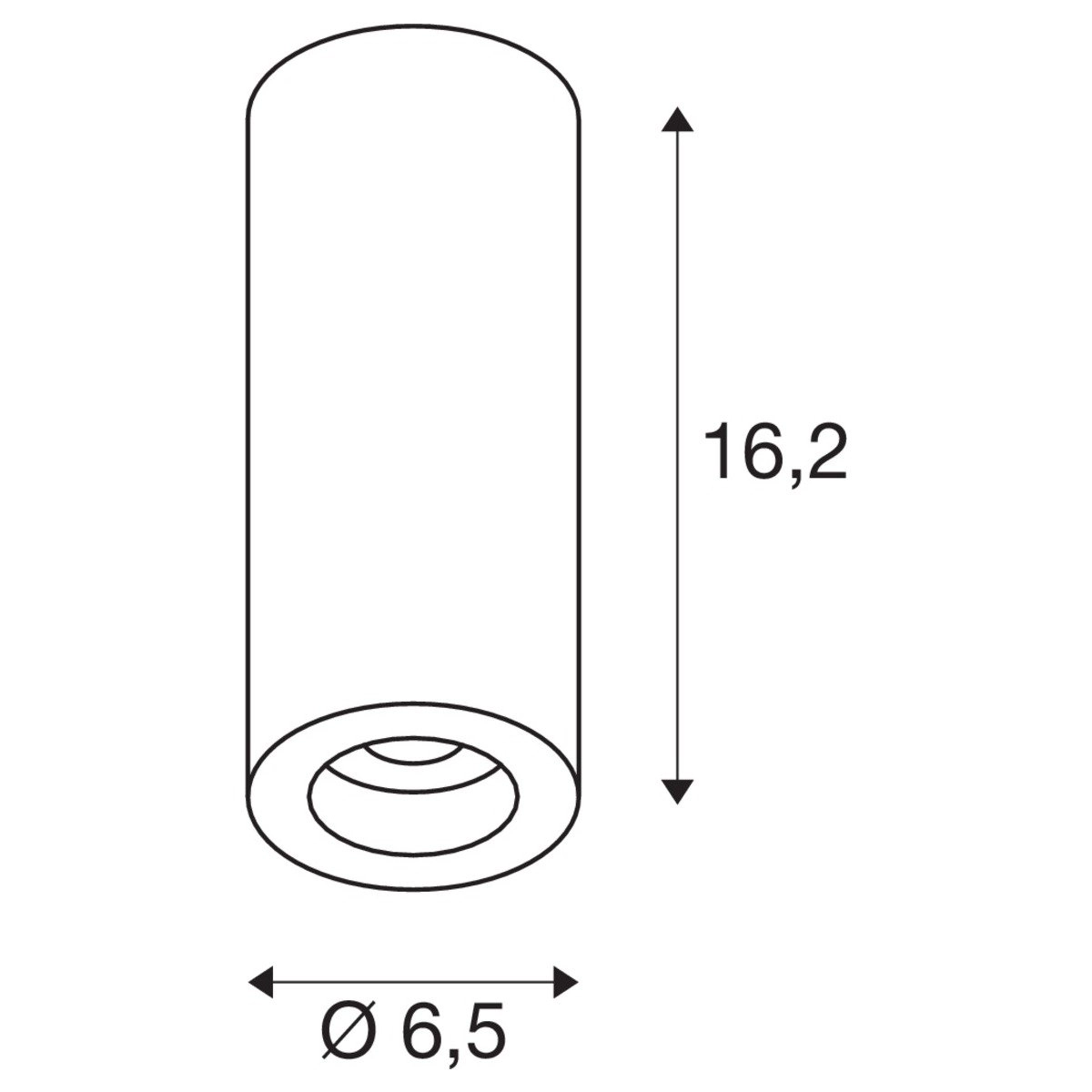Led plafondspot Numinos 6,5cm zwart SLV 4024163242738