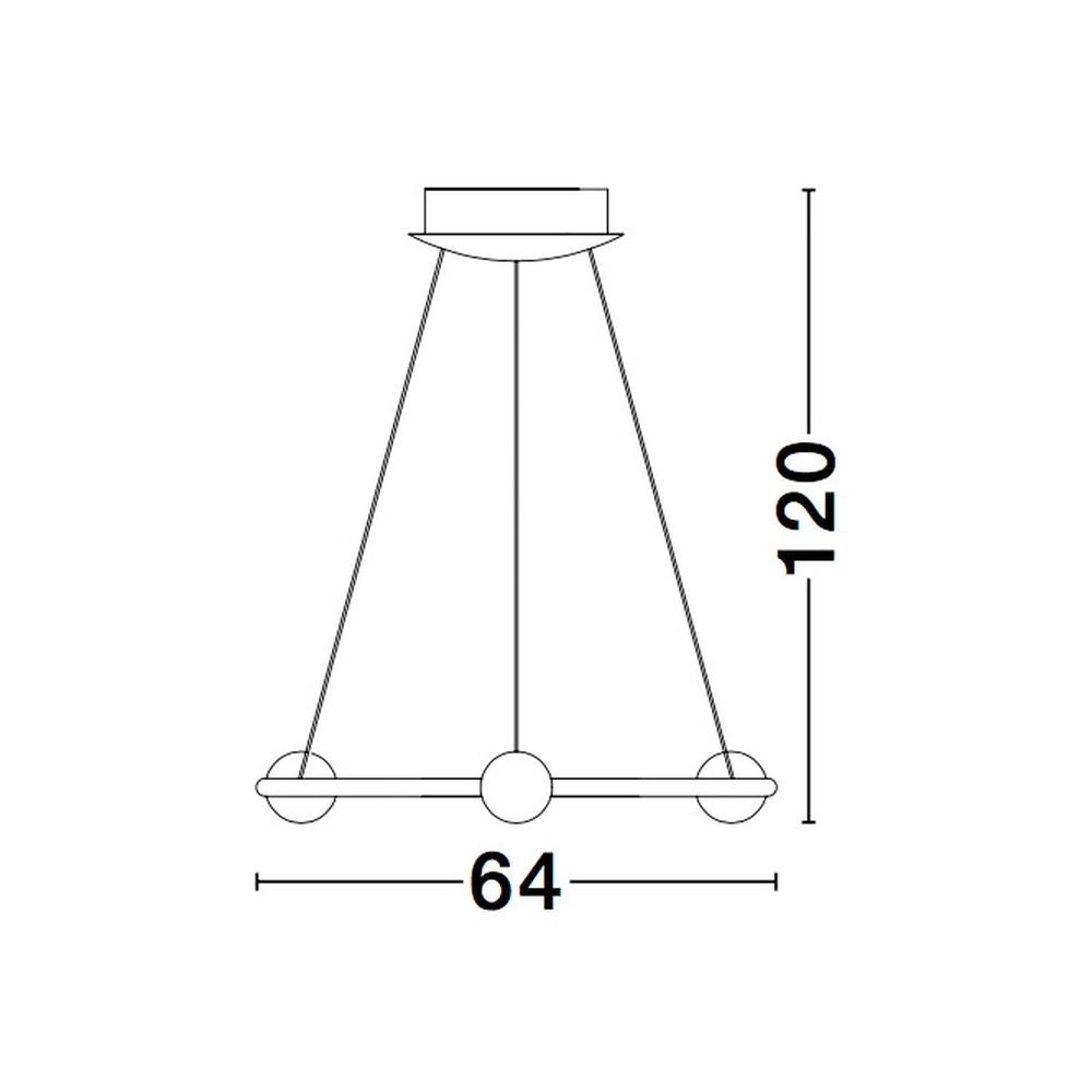 Hanglamp Celia zwart met wit rond horizontaal Lyora 5212017429339