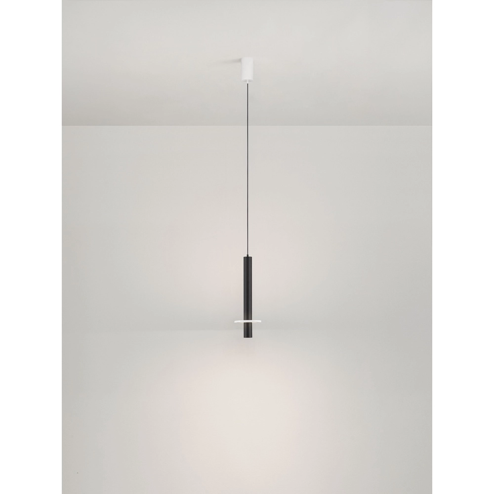 Design hanglamp Noemi zwart met wit Ø 11cm Lyora 5212063503274