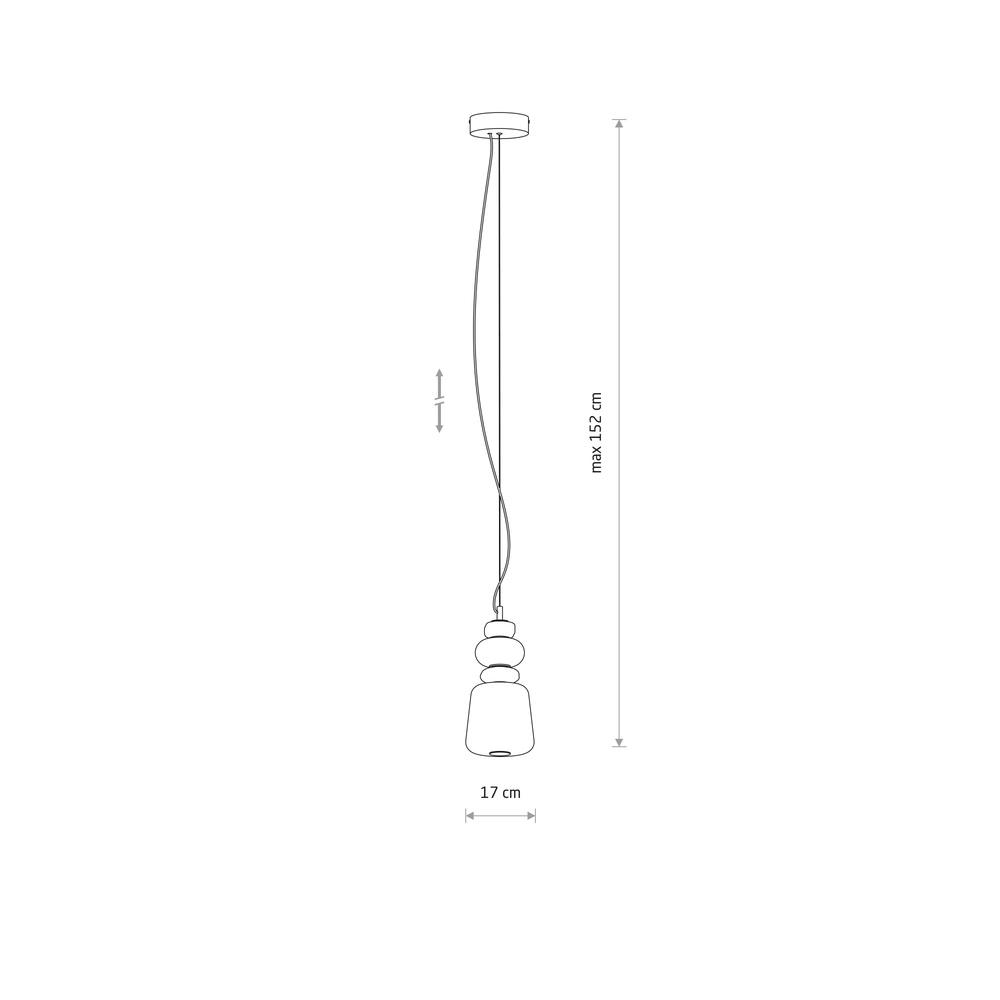 Hanglamp Ceramic Led Ø 17cm keramiek en glas Lyora 5903139117029